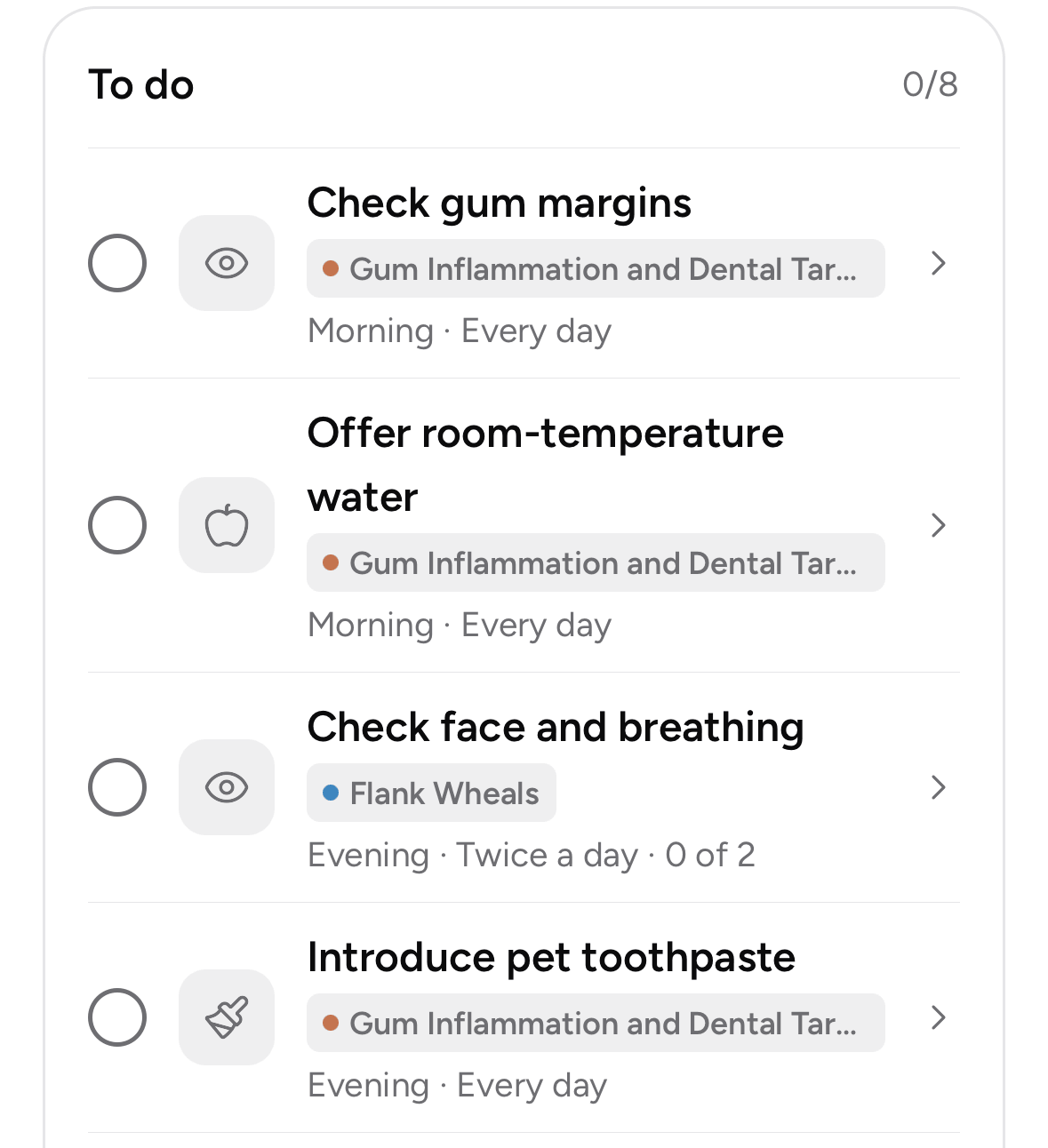 Daily to-do checklist