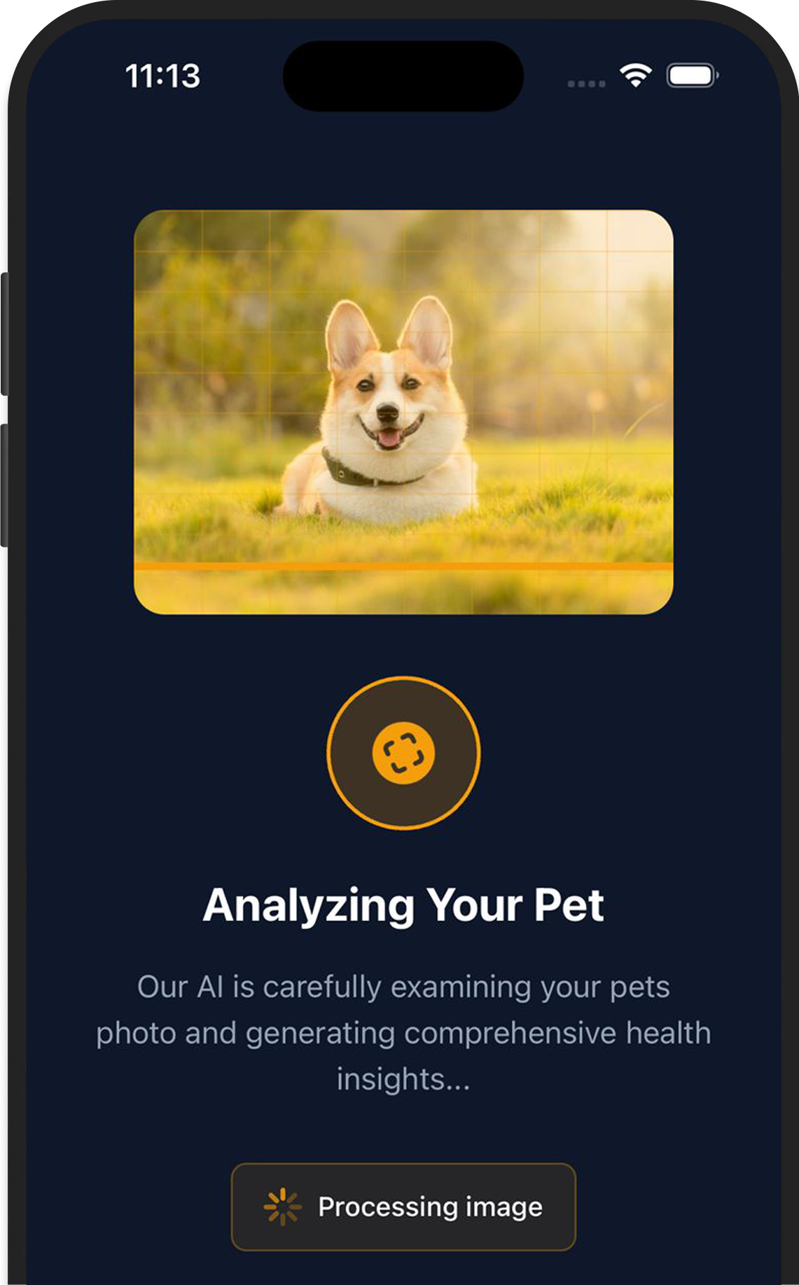 A smart phone with a ScanMyPet video chat on screen